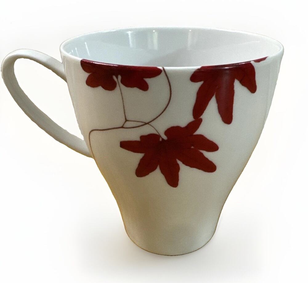 Mikasa Pure Red SL-134 Coffee Mug Portugal Porcelain Maple Leaf Replacement Cup